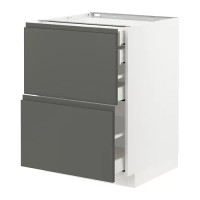METOD/MAXIMERA 廚櫃組合, 白色/voxtorp 深灰色, 60x60x80 公分
