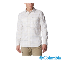 Columbia 哥倫比亞 男款-超防曬UPF50快排長袖襯衫-米白 UAM35990BG / S23