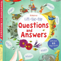 Usborne lift-the-flap Questiones and Answers English Educational Picture Books Baby Childhood learning reading gift