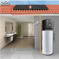 100-400L Thermal thermodynamic hot water air source all-in-one heat pump water heater with dhw tank with solar panel