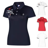 高爾夫球服女裝短袖T恤運動速乾透氣百搭彈力緊身polo衫衣服golf