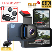 4K Front and Rear Camera Dash Cam for Cars Car Dvr WIFI Video Recorder Rear View Camera for Vehicle Black Box Car Accessories