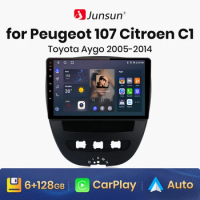 Junsun V1 Pro 8G+256G For Peugeot 107 Toyota Aygo Citroen C1 2005 - 2014 Car Radio CarPlay Android Auto GPS No 2 din 2din DVD