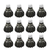 Badminton Shuttlecock 12PCS Badminton Shuttlecocks Trainer Ball Durable Stable Speed Training Badminton Trainer Ball For Indoor