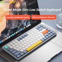 ECHOME Wireless Mechanical Keyboard Bluetooth RGB Backlight Ultra-thin Gaming Low Profile Keyboard for Laptop Tablet Ipad Office