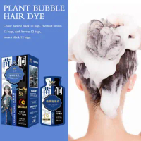 Hair Dye Shampoo Natural Herbal Bubble Hair Dye Long-lasting Hair Color Convenient Effective Hair Coloring Shampoo for Wome W8G7