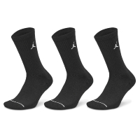 【NIKE 耐吉】襪子 Jordan Everyday 黑 長襪 刺繡 三雙入 喬丹 飛人(DX9632-010)