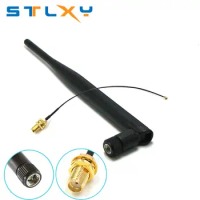 2.4GHz 6dBi WiFi 2.4g Antenna Aerial RP-SMA Male wireless router+ 15cm PCI U.FL IPX to RP SMA Male Pigtail Cable ESP8266 ESP32