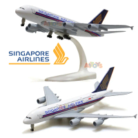 Diecast Pesawat Singapore Airlines Airbus A380 19 cm 1:400