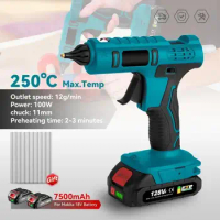 Home Arts &amp; DIY Heat Repair Tool Electric Hot Melt Glue Gun 600W 260° High Temperature Hot Glue Gun for Makita 18V Battery
