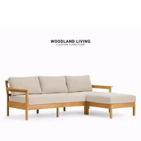 Sofa Tamu Minimalis Sudut Ruang Sempit Kursi Sofa Tamu Minimalis Kayu Jati - WOODLAND LIVING FURNITU