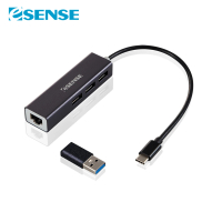 【ESENSE 逸盛】ESENSE C191 4合1Type-C/USB3.0HUB集線器(轉RJ45)