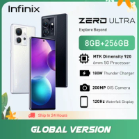 infinix Zero Ultra 5G 8GB 256GB Smartphone D920 6nm 5G Processor 180W Thunder Charge Mobile Phone 200MP 6.8" AMOLED