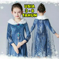 WK DRESS FROZEN JUBAH WINTER FROZEN PRINCESS ELSA