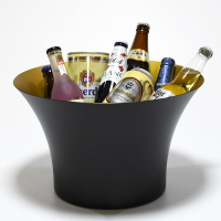 創意新款大蠻腰不銹鋼香檳桶 大容量聚會派對喇叭形冰鎮啤酒冰桶