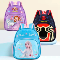 Disney Princess Elsa Spiderman Backpacks Student School Bag Cute Cartoon 3d Stereo Kindergarten Backpack Children's Travel Bag