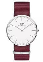 Daniel Wellington DW Daniel Wellington 手錶 Classic Roselyn 40mm 玫瑰紅織紋錶-白錶盤-銀框 (DW00100268)