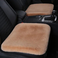 Car seat cushion Thick winter short rabbit plush chair cushion Office boss chair square cushion Warm universal car seat mat