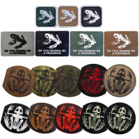Navy Seal So You Wanna Be A Frogman Skull Bone Skeleton Frog Patch Reflective Glow PVC Rubber Badge Tactic Shoulder Armband