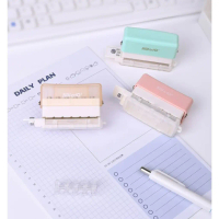 Mini Portable 6-hole Puncher A5/B5/A4 Size 20/26/30 Holes Loose Leaf Binding Comb Ring Binder Statio