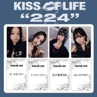 KISS OF LIFE 224 Live Love Laugh Lomo Card, 4 ชิ้น/เซ็ต, การออกแบบสัมผัส Midas, ไม่มีอะไรที่เกิดจาก 