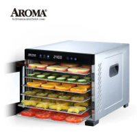 美國 AROMA 紫外線全金屬六層乾果機 食物乾燥機 果乾機 烘乾機 AFD-965SDU (贈彩色食譜)