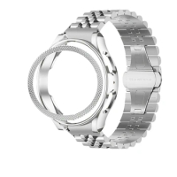 3pcs for Samsung Galaxy Watch 4 5 Band 40mm 44mm Case+Bezel Ring+No Gaps Metal Strap Galaxy Watch 4 classic 46mm 42mm Bracelet