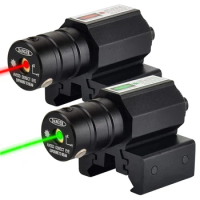 Tactical Red Green Dot Laser Sight Scope 11mm 20mm Adjustable Picatinny Rail Mount Rifle Pistol Airsoft Laser with Batteries