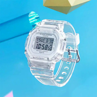 【CASIO 卡西歐】BABY-G 透明 經典人氣方形電子錶(BGD-565S-7)