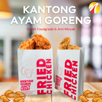 [isi 200] Kantong fried chicken termurah / kemasan kertas ayam goreng / kantong foodgrade / kantong 