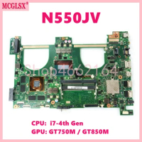 N550JV i7-4th Gen CPU GT750M/GTX850M/GTX950M GPU Mainboard For ASUS N550J Q550JV N550JV N550JK N550JX G550JX Laptop Motherboard