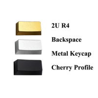 No Letter R1 2U Backspace Metal Keycaps Cherry Profile for MX Cross Mechanical Gaming Keyboards Silver Gold Black Keycap Caps