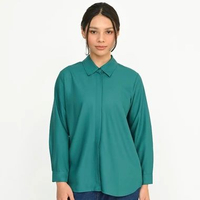 Geulis.id DAILY SHIRT BRIGHT SERIES (12 warna) KEMEJA KERJA / KEMEJA ANTIKUSUT / KEMEJA POLOS S PEAC