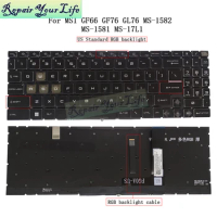 US English Backlit Keyboard for MSI GL66 GF66 GL76 GF76 11SC 11UC 11UD 11UG 12UC 12UD MS-1582 MS-1581 MS-1583 FG1A-US FG0A-US
