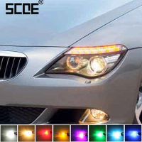 SCOE 2X 12SMD LED Front Parking Side Marker Light Bulb Lamp Source For BMW 3 Series E36 E46 E90 E91 E92 M3 2000-2014 Car styling