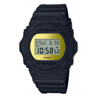 G-SHOCK 復刻經典電子男錶 樹脂錶帶 金色錶面 防水200米 DW-5700BBMB-1D