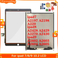Display LCD Touch Screen Glass Repair For iPad 7 8 10.2 2019 7th Gen A2197 A2198 A2200 /8th 2020 A2270 A2430 A2428 A2429 Tested