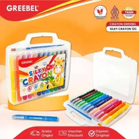 GREEBEL Silky Crayon 12 Warna / Silky Crayon 12 Set Colours / Crayon Halus Mewarnai