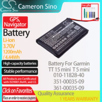 CameronSino Battery for Garmin TT 15 mini fits Garmin 010-11828-40 351-00035-09 361-00035-09 GPS, Navigator battery 1200mAh