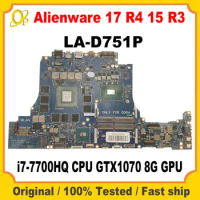BAP10 LA-D751P Mainboard for Dell Alienware 17 R4 15 R3 Laptop Mainboard with i7-7700HQ CPU GTX1070 8G GPU DDR4 Fully Tested