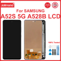 A52S 5G Display Screen Replacement, for Samsung Galaxy A52s 5G A528 A528B A528B/DS Lcd Display Digital Touch Screen with Frame
