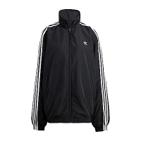 Adidas FB OS TT JD3392 女 立領外套 運動外套 寬鬆 休閒穿搭 黑白