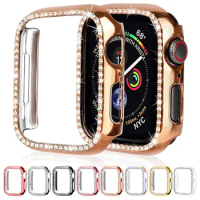 Bling Cover For Apple Watch case 45mm 41mm 44mm 40mm 42/38mm Accessories Diamond bumper Protector apple watch series 7 6 5 4 se