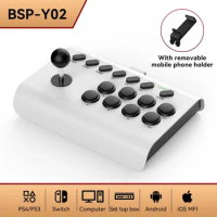 BSP-Y02 For switch For PS3/PS4 Arcade game rocker Bluetooth Wireless Wired Controller for TV PC IOS Android Steam Joystick