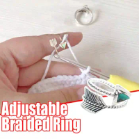 3Pcs Crochet Rings for Women Cute Cat Design Finger Guide Yarn Ring  Adjustable Braided Alloy Ring Comfortable Yarn Handling Ring