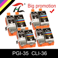 HTL PGI-35 PGI35 PGI-35BK CLI-36 Ink Cartridges Replacement For Canon Pixma IP100B IP100 IP100 with battery Mini 260 320