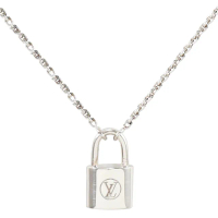 【Louis Vuitton 路易威登】LV Q93559 Silver Lockit 限定款經典LOGO鎖頭純銀吊墜(現貨)