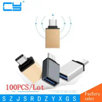 100PCS/Lot USB 3.1 Mobile phone Type C OTG Cable Adapter Type-C USB-C OTG Converter for Macbook tablet mouse keyboard mouse