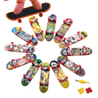 12pcs Mini Professional Skate Board Toys Cool Finger Sports Skateboards Creative Fingertip Toys for Adult and Kids