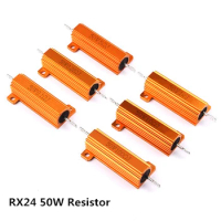 50W Aluminum Power Metal Shell Case Wirewound Resistor 0.01R ~ 100K 1 6 8 10 20 200 500 1K 10K ohm resistance RX24 Igmopnrq